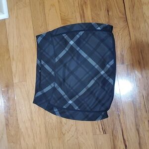 Athleta S grey fleece plaid mini skirt small